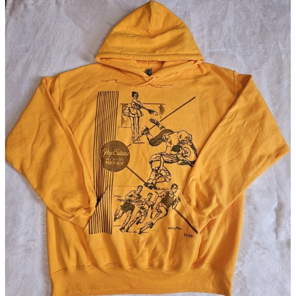 Gildan Heavy Duty "Pee Chi Folder" Pullover Hoodie w/ Pouch Pocket Size LARGE